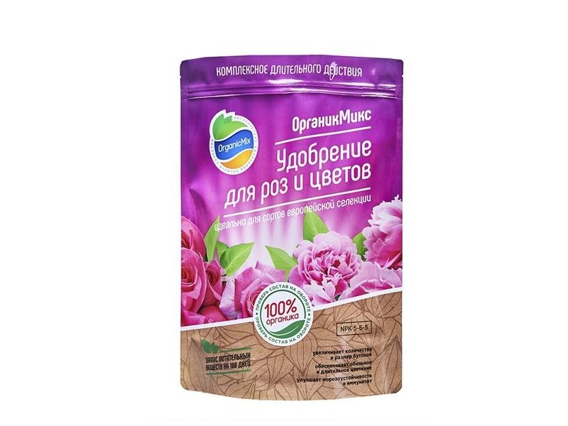 Удобрение для роз и цветов ОрганикМикс 850г